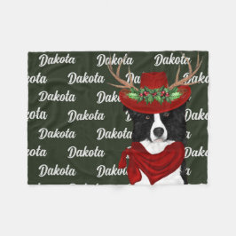 Cobertor De Velo Collie da fronteira ocidental do Natal com o nome