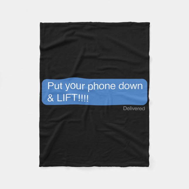 Cobertor De Velo Coloque Seu Telefone Para Baixo E Levante O Workou (Frente)