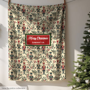 Cobertor De Velo Coloração aquática vintage, vermelho e verde, joga