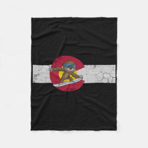 Cobertor De Velo Colorado Flag Snowboard Sloth Snowboarder