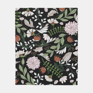 Cobertor De Velo Colored hand painted seamless pattern with flowers
