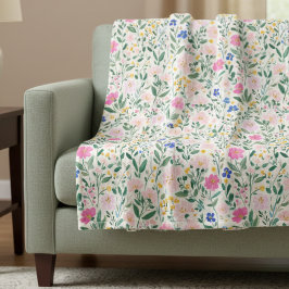 Cobertor De Velo Colorful Floral Wildflower