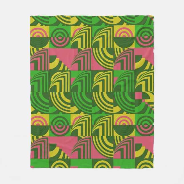 Cobertor De Velo Colorful Geometric Pattern  (Frente)