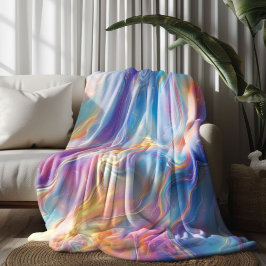 Cobertor De Velo Colorful opal swirly flowing marble texture