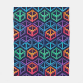 Cobertor De Velo Colorful Prism 3D Geometric Pattern | Seamless 