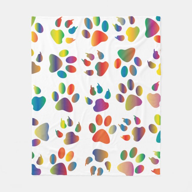 Cobertor De Velo Colorful prismatic rainbow animal (Frente)
