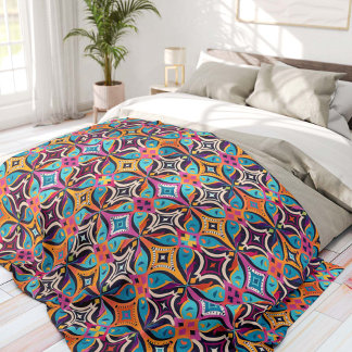 Cobertor De Velo Colorful Psychedelic Bohemian
