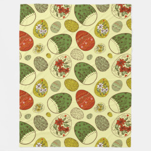 Cobertor De Velo Colorful Retro Easter Eggs pattern