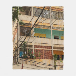 Cobertor De Velo Colorful Vintage Building - Vietnamaged, ancient,