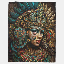 Cobertor De Velo Colorida Aztec Warrior Princess Blanket