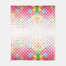 Cobertor De Velo Colorido com padrão geométrico