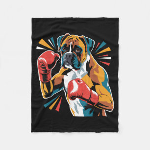 Cobertor De Velo Colorido Divertido Boxe Cães Amantes Kickboxing Bo