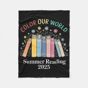 Cobertor De Velo Colorir o Livro do Nosso Verão Mundial Lendo 2025