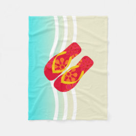 Cobertor De Velo Colorir Summer Beach Chinelos Beach Blanket