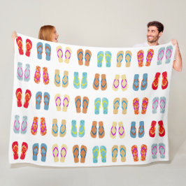 Cobertor De Velo Colorir Summer Beach Chinelos Beach Blanket