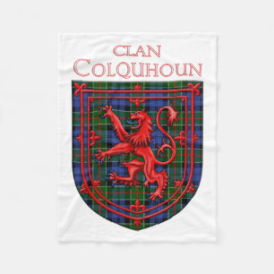 Cobertor De Velo Colquhoun Tartan Scottish Xadrez Lion Rampant