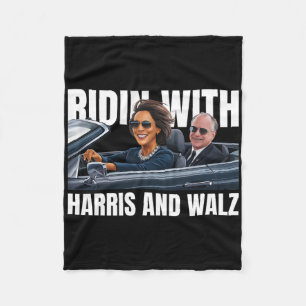Cobertor De Velo Com Harris E WAlzheimer Presidente Kamala Harris