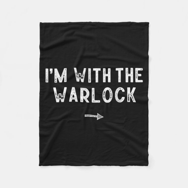 Cobertor De Velo Com o Fantasia de Warlock Combinando Halloween Pre (Frente)