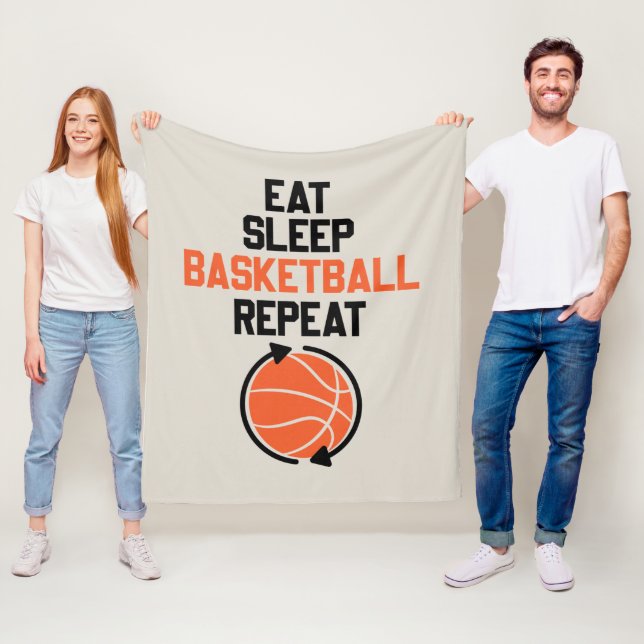Cobertor De Velo Coma divertido comer dormir Basquetebol repetir ar (In Situ)