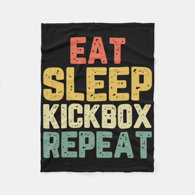 Cobertor De Velo Coma Dormir Kickbox Repetir Kickboxing Kick Boxing (Frente)