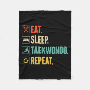 Cobertor De Velo Coma Dormir Taekwondo Repetir Retro Vintage Taekwo
