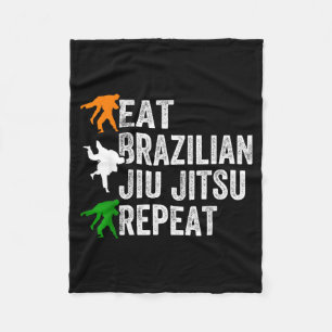 Cobertor De Velo Coma Jiu Jitsu Brasileiro Repita - Lutador de Jiu