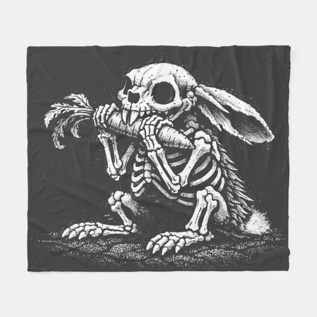 Cobertor De Velo Coma Legumes – Coelho Morto por BurnsInHell (Frente (Horizontal))