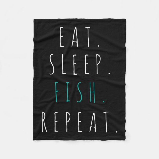 Cobertor De Velo Coma Peixe Dormido Repetir Presente De Pesca (Frente)