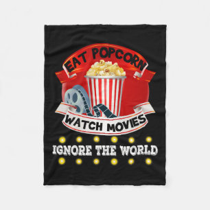 Cobertor De Velo Coma Pipoca Assista Filmes Ignorando O Mundo Engra