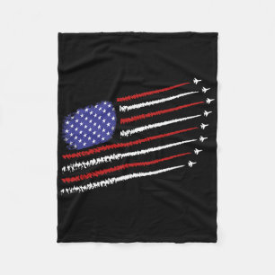 Cobertor De Velo Combatendo Jatos Com Bandeira Americana 4 De Julho