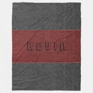 Cobertor De Velo Combinação De Couro Vermelho E Preto