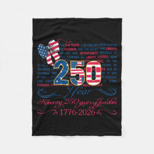 Cobertor De Velo Comemorando 250 Anos de Liberdade EUA