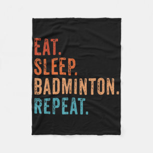 Cobertor De Velo Comer Dormir Badminton Repetir Vintage Engraçado B