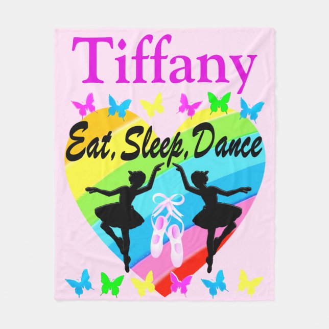 COBERTOR DE VELO COMER, DORMIR, DANÇA BALLERINA PEGUIDO (Frente)