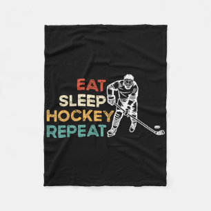 Cobertor De Velo Comer Dormir Hockey Repetir Amante de Hóquei no Ge