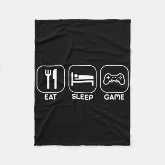 Cobertor De Velo Comer Dormir Jogo Camiseta Divertida de Presente d