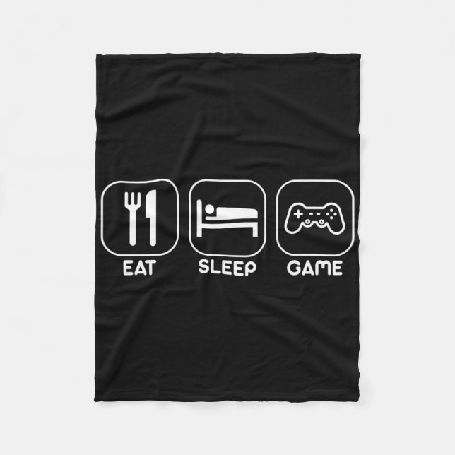 Cobertor De Velo Comer Dormir Jogo Camiseta Divertida de Presente d (Frente)
