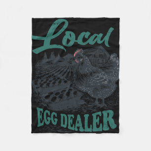 Cobertor De Velo Comerciante de Ovos Local Frango Retro Camisa Engr