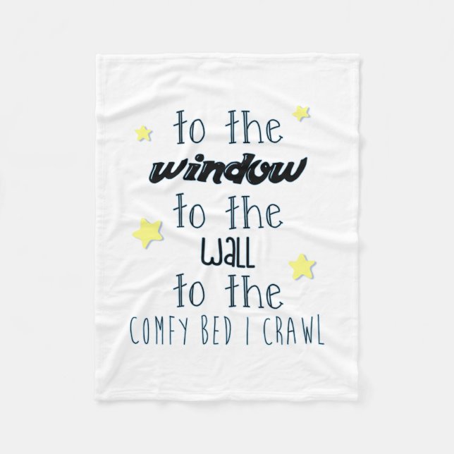Cobertor De Velo Comfy Bed, Engraçada Citação De Dormir (Frente)