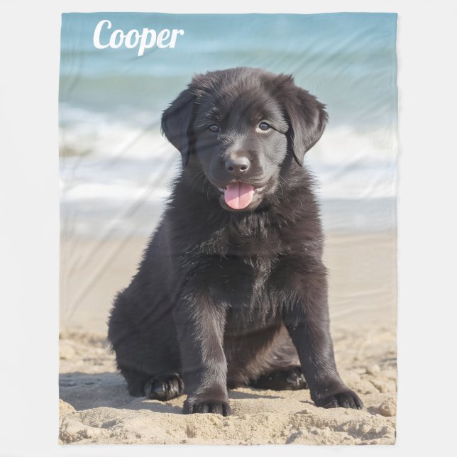 Cobertor De Velo Comfy Labrador Personalizado (Frente)