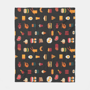 Cobertor De Velo Comida de arte em pixels, textura perfeita.