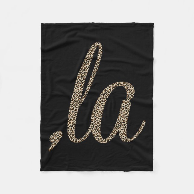 Cobertor De Velo Comma La Leopard Imprime Engraçado (Frente)