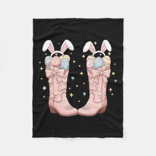 Cobertor De Velo Como a Páscoa da Páscoa Ocidental Bunny Cowboy Boo