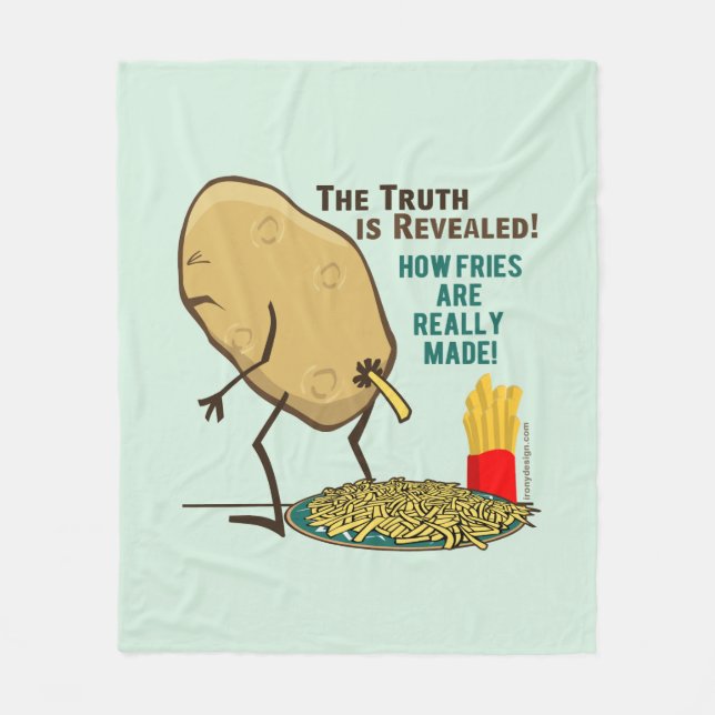 Cobertor De Velo Como Fries São Realmente Feitos (Frente)