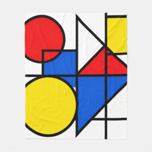 Cobertor De Velo Composição de Cores Primárias de Mondrian