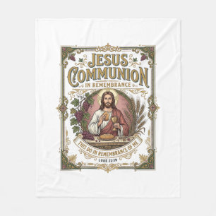 Cobertor De Velo Comunhão de Jesus Comunhão de Jesus Fé Cristã Vi