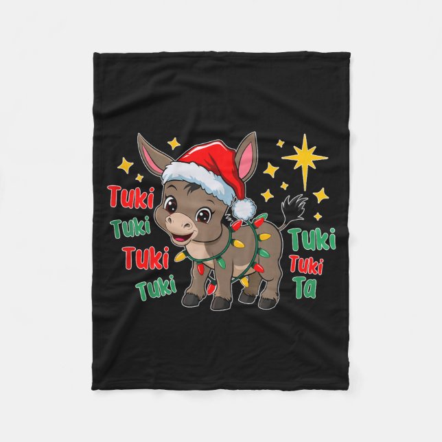 Cobertor De Velo Con Mi Burrito Sabanero Mexican Tuki Tuki Latino X (Frente)