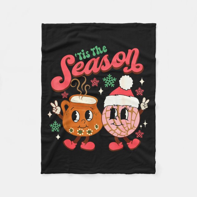 Cobertor De Velo Concha Mexicana Pan Dulce Época de Natal (Frente)