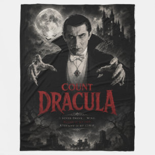Cobertor De Velo Conde Drácula Clássico Vampiro Terror Gótico