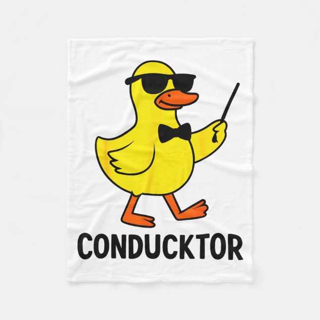 Cobertor De Velo Conducktor Funny Duck Music Pun Orchestra Design  (Frente)